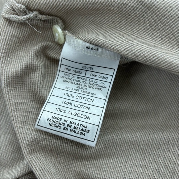 Nike Golf VTG Men's Large Casual Polo Short Sleeve Neutral Vintage 100% Cotton - Picture 6 of 8